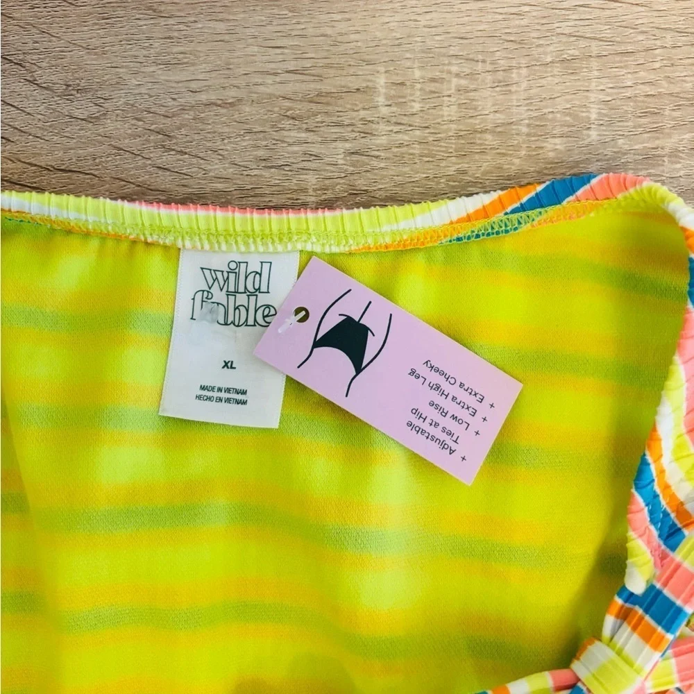 Wild Fabel adjustable Side-Tie Bikini Bottom Size XL NWT